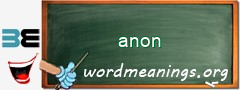 WordMeaning blackboard for anon